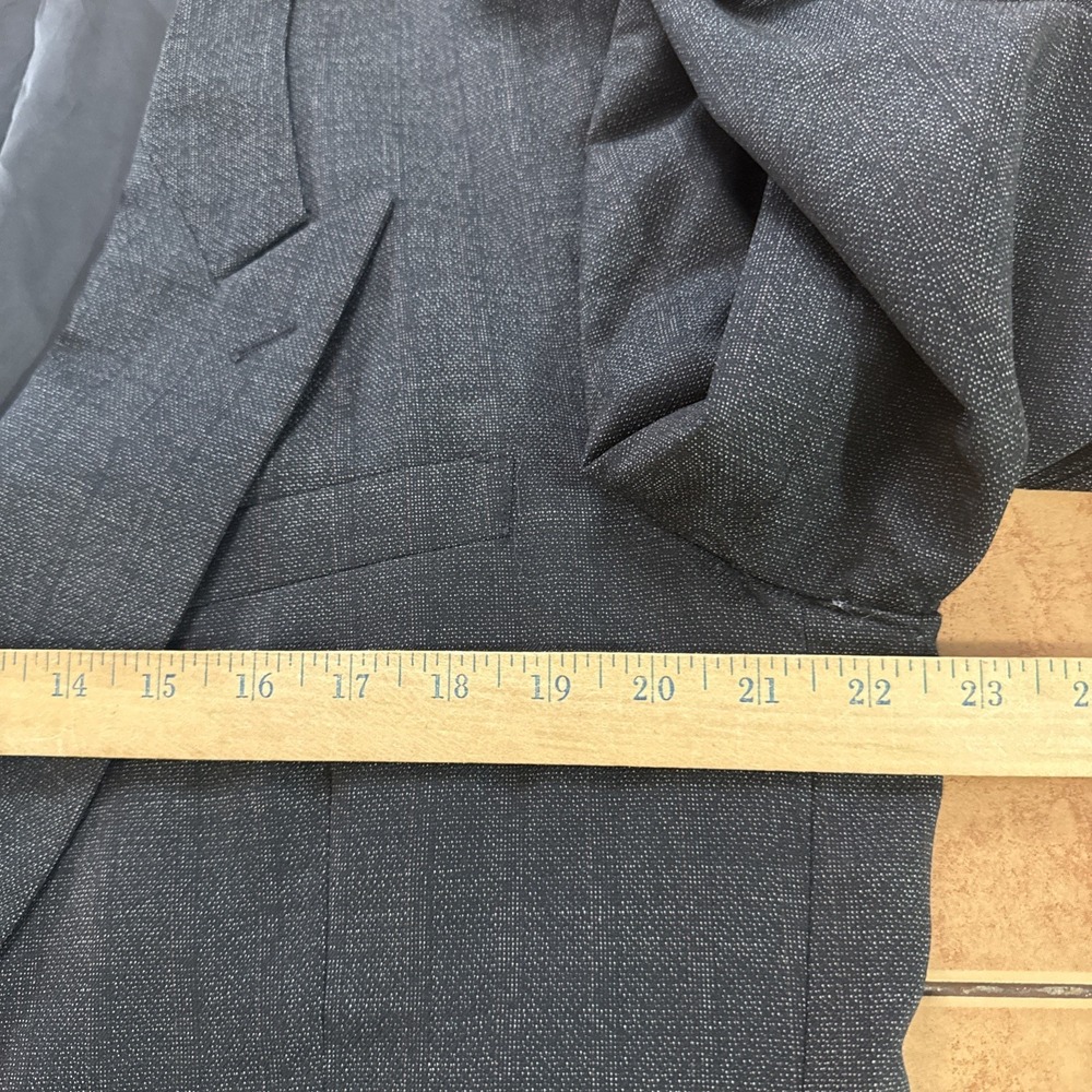 Vintage Antonio Parillo Black Wool Double Breasted Suit Sz 42R Pants 38 x 30 - Picture 6 of 16